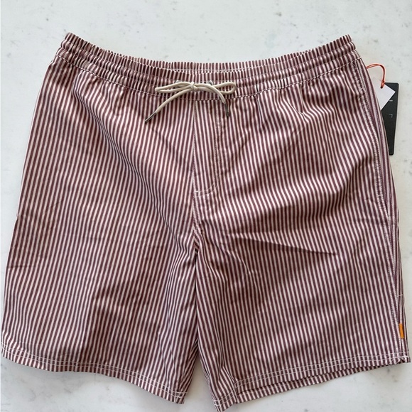 NWT Quiksilver Waterman Collection Striped Swim Trunks - Picture 1 of 6